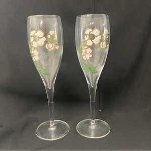 Vintage Perrier -Jouet champagne glasses, Belle
Epoque Anemone . Set of 2